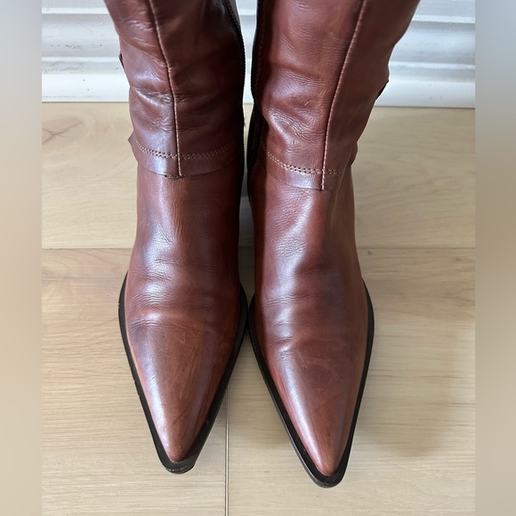 Vintage Swiss Brand “NAVYBOOT” genuine leather wide calf boots size 38 - Picture 4 of 8